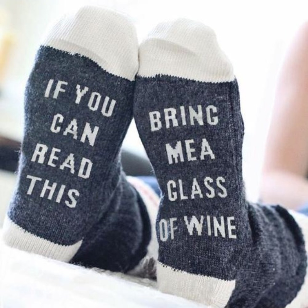 If you can read this, wine socks! NWOT!